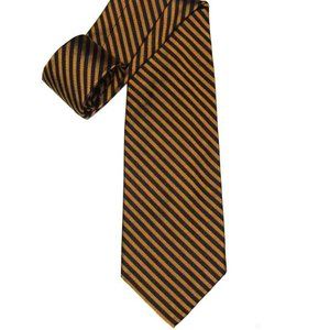 Robert Talbott Tie for H Stockton Silk Gold Black Red Striped Men's
